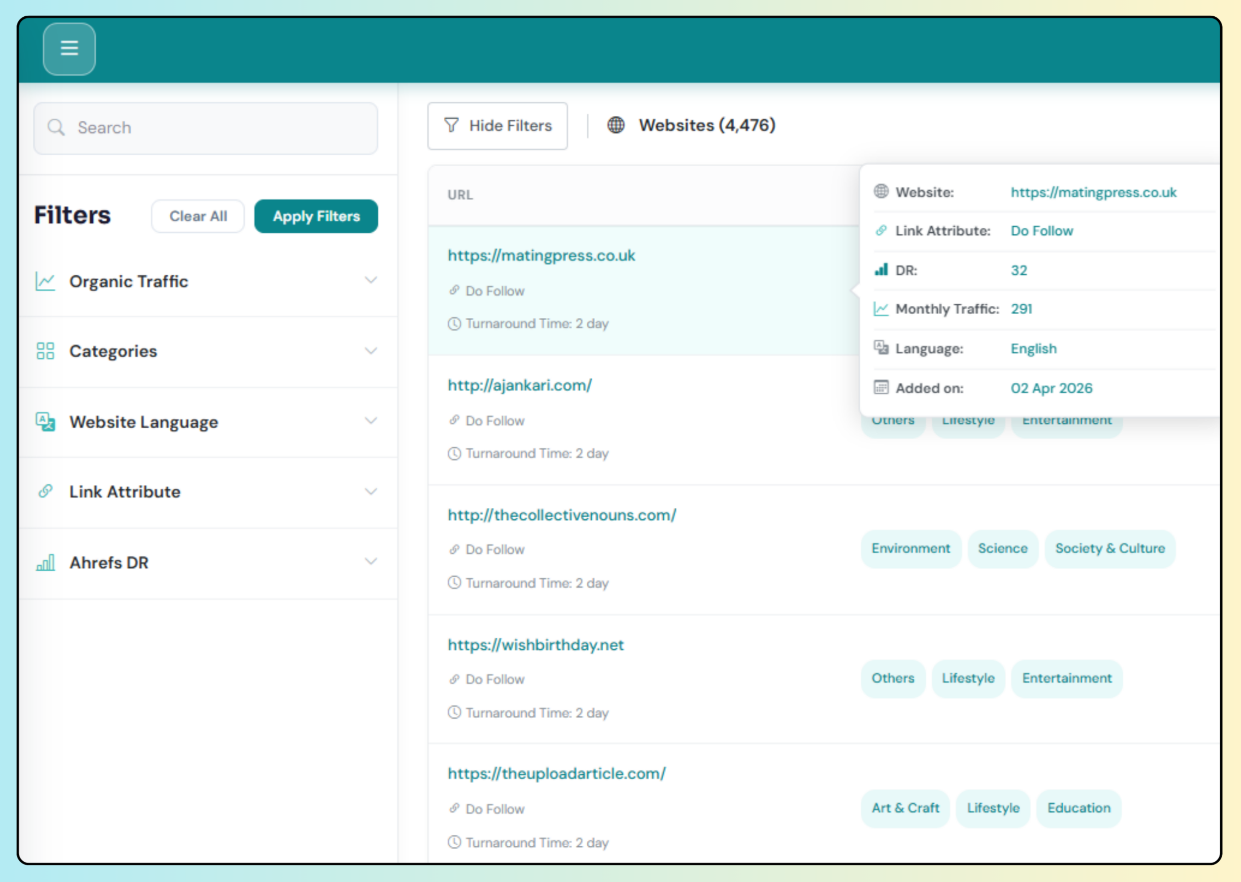 AI – Powered Link Building Platform